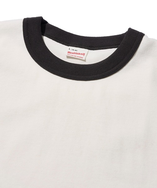 「Healthknit」 半袖Tシャツ MEDIUM オフホワイト メンズ_画像8