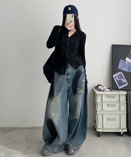 「MGV」 デニムパンツ MEDIUM ブルー メンズ_画像3
