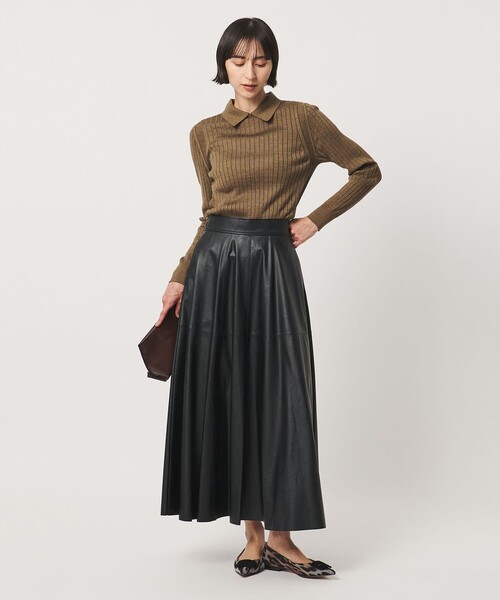SACRA（サクラ） ロング スカート 「SACRA」レザーライク マキシ