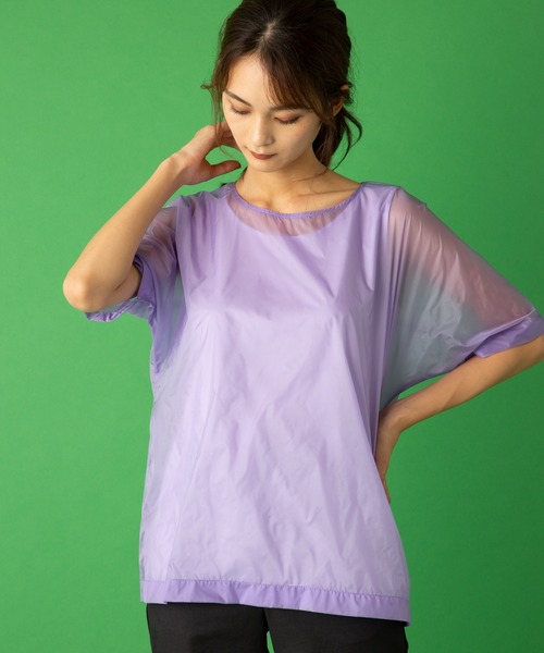 tシャツ シースルーカットソー レディース
