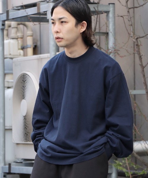 tシャツ Los Angeles Apparel/ロサンゼルスアパレル 6.5oz L/S Grmnt DyeCrewNeck 長袖Tシャツ レディー
