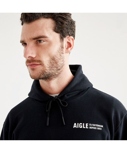 AIGLE（エーグル） パーカー ロゴフーデッドスウェットパーカ メンズ