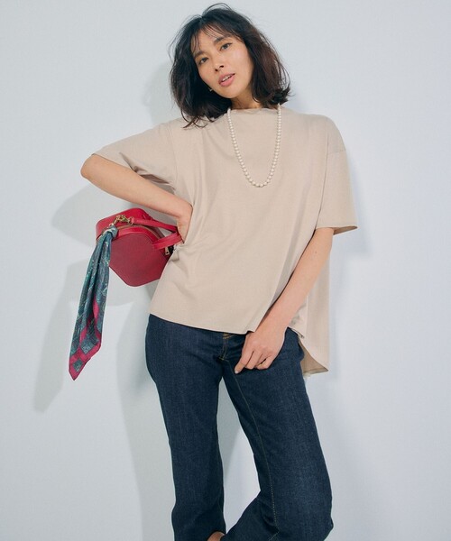 洗える】ALBINIジャージー バックフレア Tシャツ