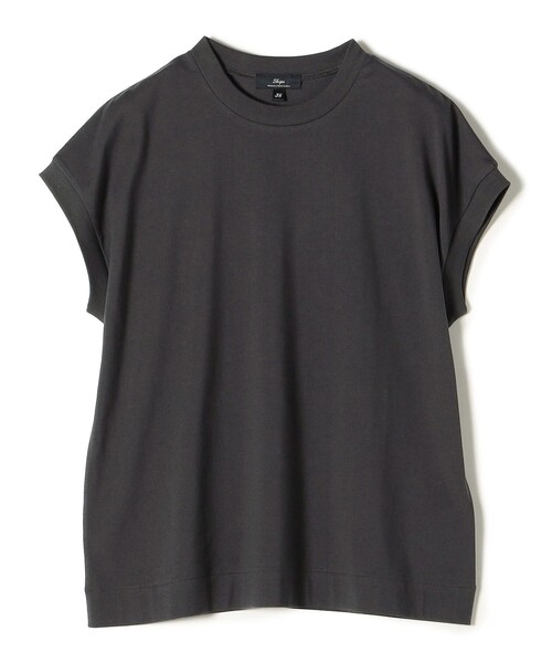 tシャツ SHIPS Primary Navy Label: ニュー スヴィン コットン フレンチ スリーブ レディース SHIPS Primary Navy Label: ニュー スヴィン コットン フレンチ