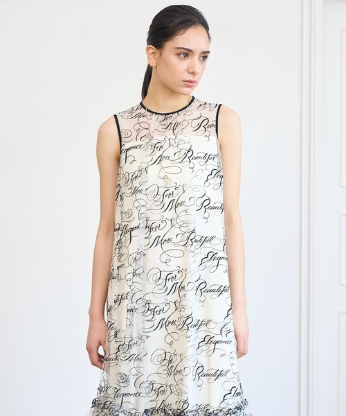 ANAYI ワンピース カリグラフィーチュールギャザー : ZOZOTOWN Yahoo  