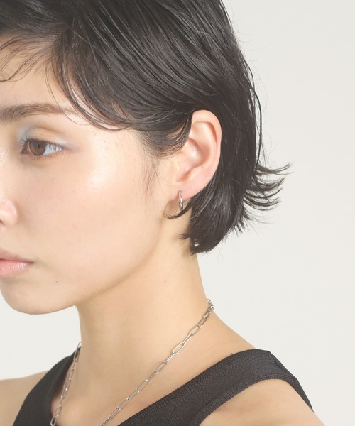 LIE STUDIO フープ ピアス ゴールド サークル ドロップ LHME ピアス 「WEB限定」”New me”ドロップフープピアス/ハート