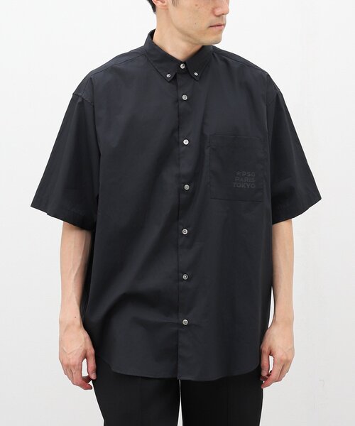 LEONARD PARIS 半袖シャツ サイズ40 シャツ 「Paris Saint-Germain」ルーズフィット ボタンダウン