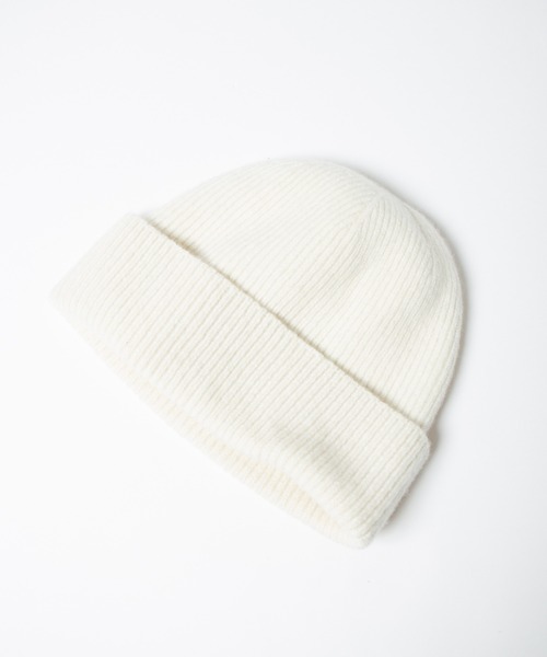 【ファルコネーリ】ホワイト ニットキャップ RACAL（ラカル） ニット帽 ニットキャップ Cashmere / Silk Blend Wool