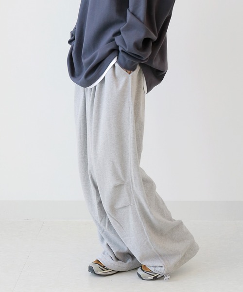minsobi パンツ コットンバルーンパンツ ワイドイージーパンツ