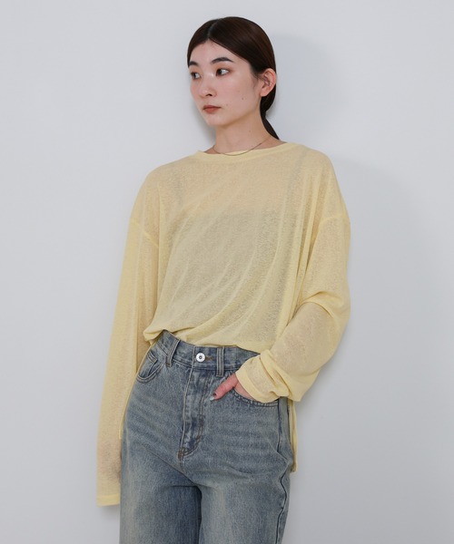 select MOCA（セレクトモカ） tシャツ スラブシアークルーネック