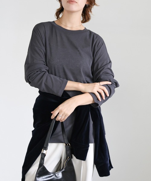 select MOCA（セレクトモカ） tシャツ スラブシアークルーネック