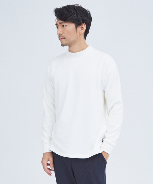 ABAHOUSE GRAY tシャツ 「ふわふわ・もちもち」裏シャギー モック
