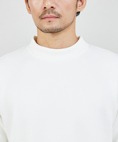 ABAHOUSE GRAY tシャツ 「ふわふわ・もちもち」裏シャギー モック