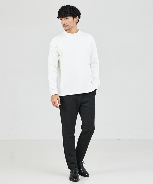 ABAHOUSE GRAY tシャツ 「ふわふわ・もちもち」裏シャギー モック