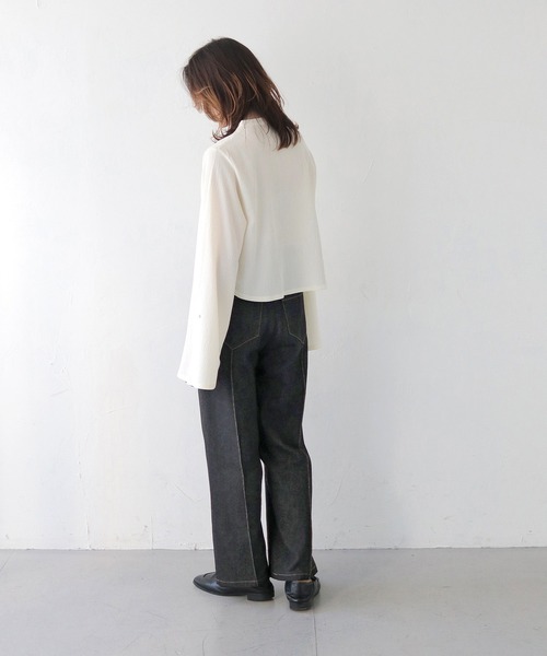 ブラウス シャツ 「CLEIO」袖フレア涙開きブラウス レディース CLEIO ブラウス シャツ 「CLEIO」袖フレア涙開きブラウス