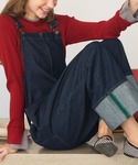 サロペット オーバーオール カラーステッチロー...の詳細画像3