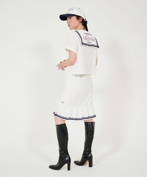 TINA：JOJUN（ティーナジョジュン） スカート 裾プリーツ ミディアム