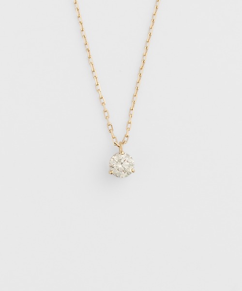 ayete ダイヤネックレス 0.1 agete ネックレス K18ダイヤモンドネックレス（0.1ct