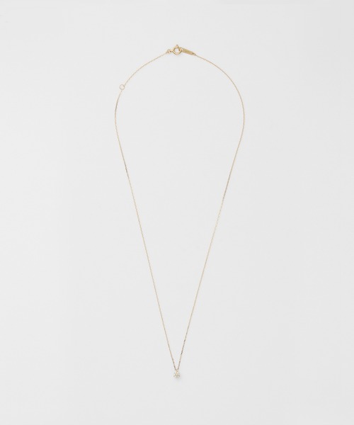 agete（アガット） ネックレス K18ダイヤモンドネックレス（0.1ct