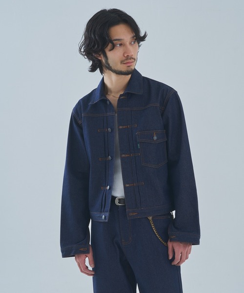 美品♪LENO リノ1stタイプ デニムジャケット Gジャン 濃紺 02 sc5 Noen（ノエン） デニムジャケット gジャン デニムジャケット1st