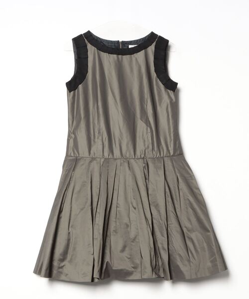 LANVIN ダークグリーン ノースリーブワンピース 38 LANVIN ダークグリーン ノースリーブワンピース 38