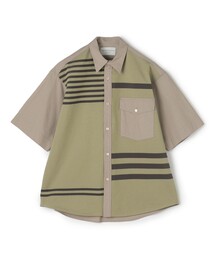 シャツ コットンポリエステルニットコンビ レギュラーカラーシャツ メンズ｜ZOZOTOWN Yahoo!店