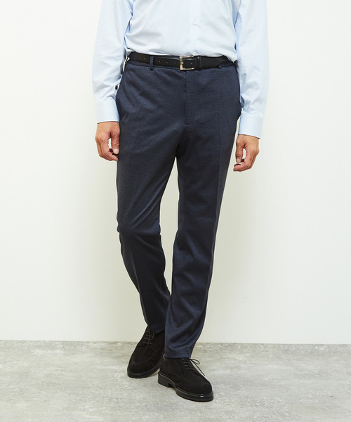 MEN'S MELROSE スラックス ウーリーダブルニットコンフォートパンツ