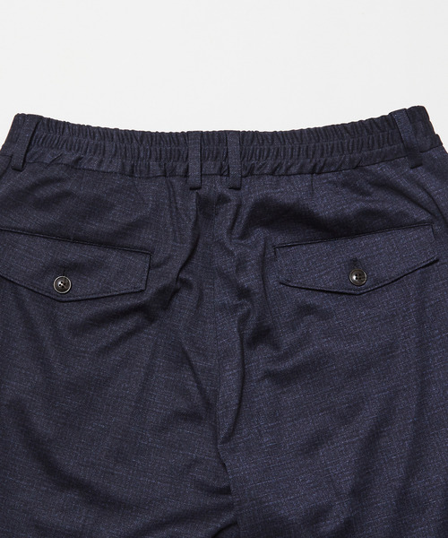 MEN'S MELROSE スラックス ウーリーダブルニットコンフォートパンツ
