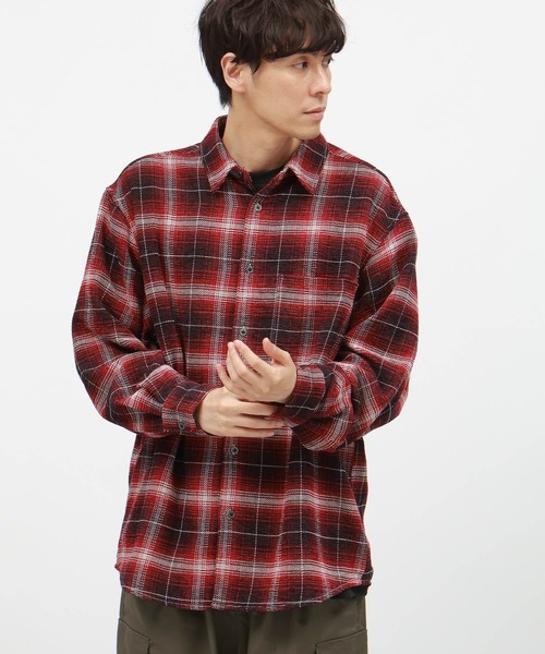 LAKOLE（ラコレ） シャツ モールチェックシャツ長袖 / 145342 メンズ