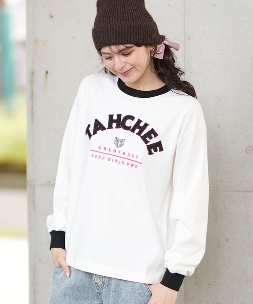 tシャツ 「ムラサキスポーツ限定」TAHCHEE/ターチー リンガーロンT TC240701-02 レディース TAHCHEE tシャツ 「ムラサキスポーツ限定」TAHCHEE/ターチー