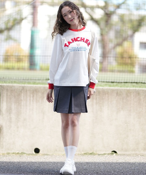 tシャツ 「ムラサキスポーツ限定」TAHCHEE/ターチー リンガーロンT TC240701-02 レディース TAHCHEE ターチー 長袖 Tシャツ レディース ロンT リンガー
