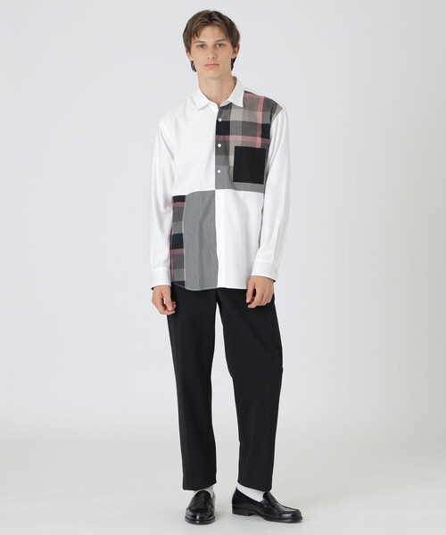 BLACK LABEL CRESTBRIDGE シャツ パッチワークチェック