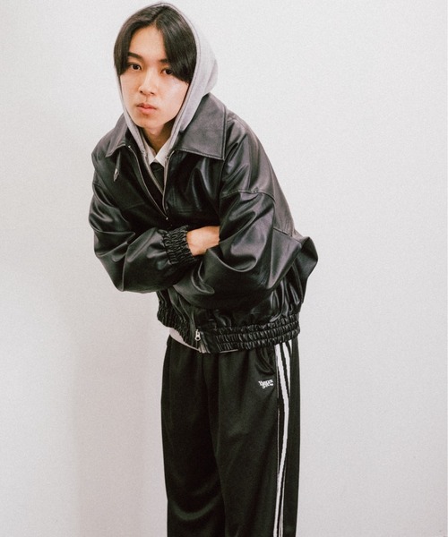 【ATELIER EDITION】Terry Track Pants / 韓国 / 大人気！ VEIN 】FINE TERRY EASY WIDE TROUSERS - BLACK | 公式通販