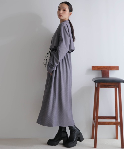 レディメイド（LADYMADE）/ストライプドロストシャツワンピース LADYMADE（レディメイド） シャツワンピース ストライプドロストシャツ