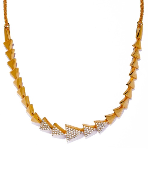 ネックレス 「quip queint」glister triangle necklace/グリスタ トライアングル ネックレス レディースの画像