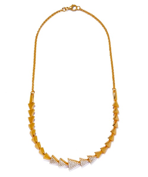 ネックレス 「quip queint」glister triangle necklace/グリスタ トライアングル ネックレス レディースの画像