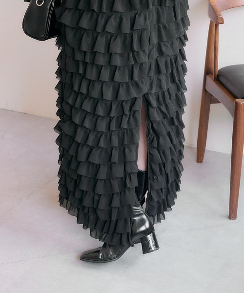 GHOSPELL ワンピース 「GHOSPELL」JadaRuffleBandeauDress