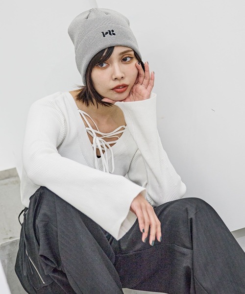 PAGEBOY（ページボーイ） ニット セーター 「前後着用可能」2WAYレース