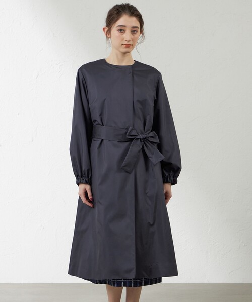 トレンチコート コート シルキータフタ3WAYコート レディース
