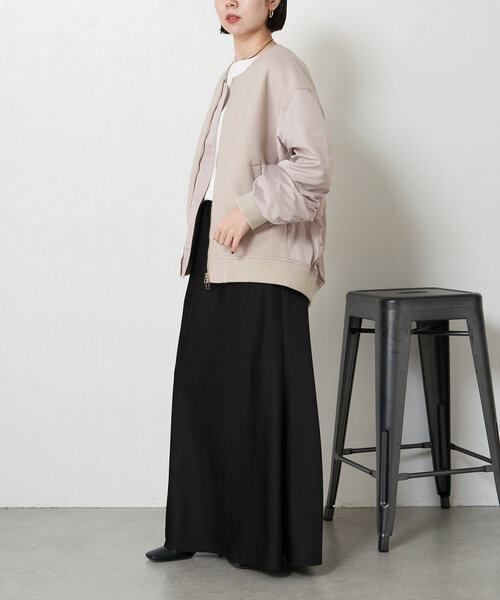 Jena espace merveilleuxジャケット ブルゾン 蓄熱MA-1 Jena espace merveilleux（ジェナ エスパスメルヴェイユ） ma1 ma-1 MA