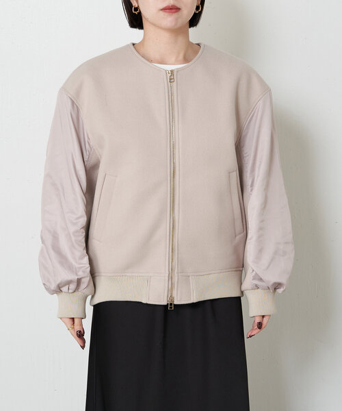 Jena espace merveilleuxジャケット ブルゾン 蓄熱MA-1 Jena espace merveilleux（ジェナ エスパスメルヴェイユ） ma1 ma-1 MA