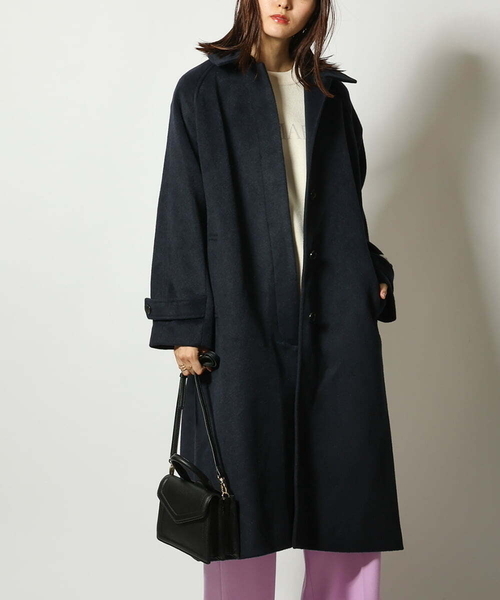 a.v.v（アー・ヴェ・ヴェ） ステンカラーコート 38 ネイビー