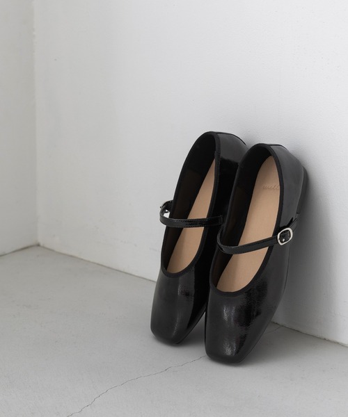 welleg（ウェレッグ） パンプス 4E 幅広 メリージェーン ぺたんこ