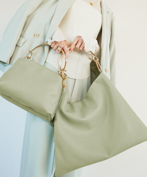 ロウェル シングス（LOWELL Things）/【STORY掲載】Mira/WハンドルHOBOワンショルダーバッグ LOWELL things（ロウェル シングス） トートバッグ 「STORY掲載」Mira