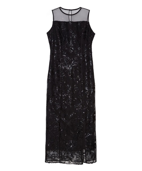 Leja（レジャ） ドレス 「LEJA」チュールオフショルダー花柄Iライン