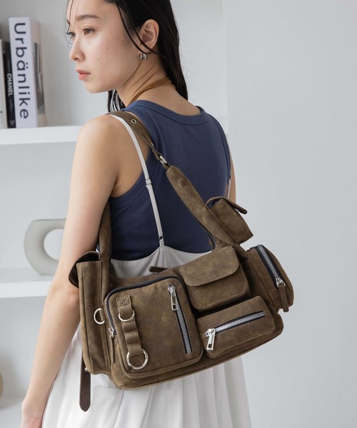 JEANASIS ショルダーバッグ バッグ マルチポケットワン