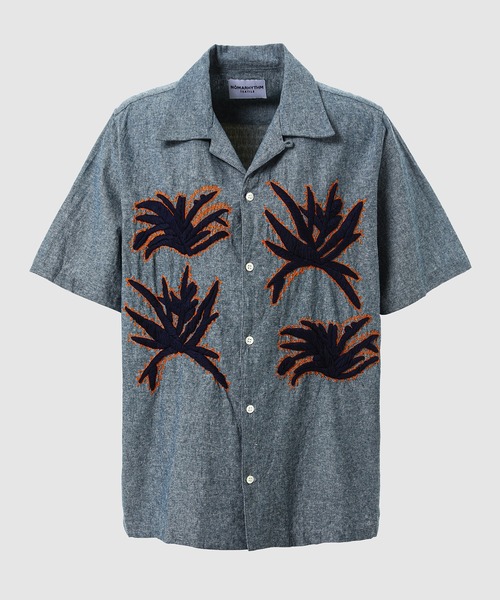 NOMA t.d. シャツ Cactus Hand Embroidery Shirt メンズ