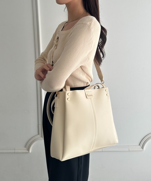 トートバッグ 新色追加 6色展開「A4収納可能」通勤・通学 PUダブル