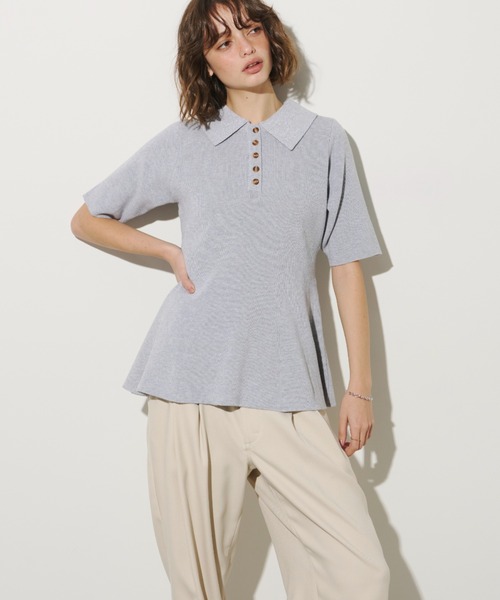 Theory CLASSIC ペプラムサマーニット Theory CLASSIC ペプラムサマーニット トップス