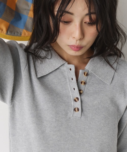 Unitage（ユニテージ） サマーニット ニット セーター ポロ襟4WAY